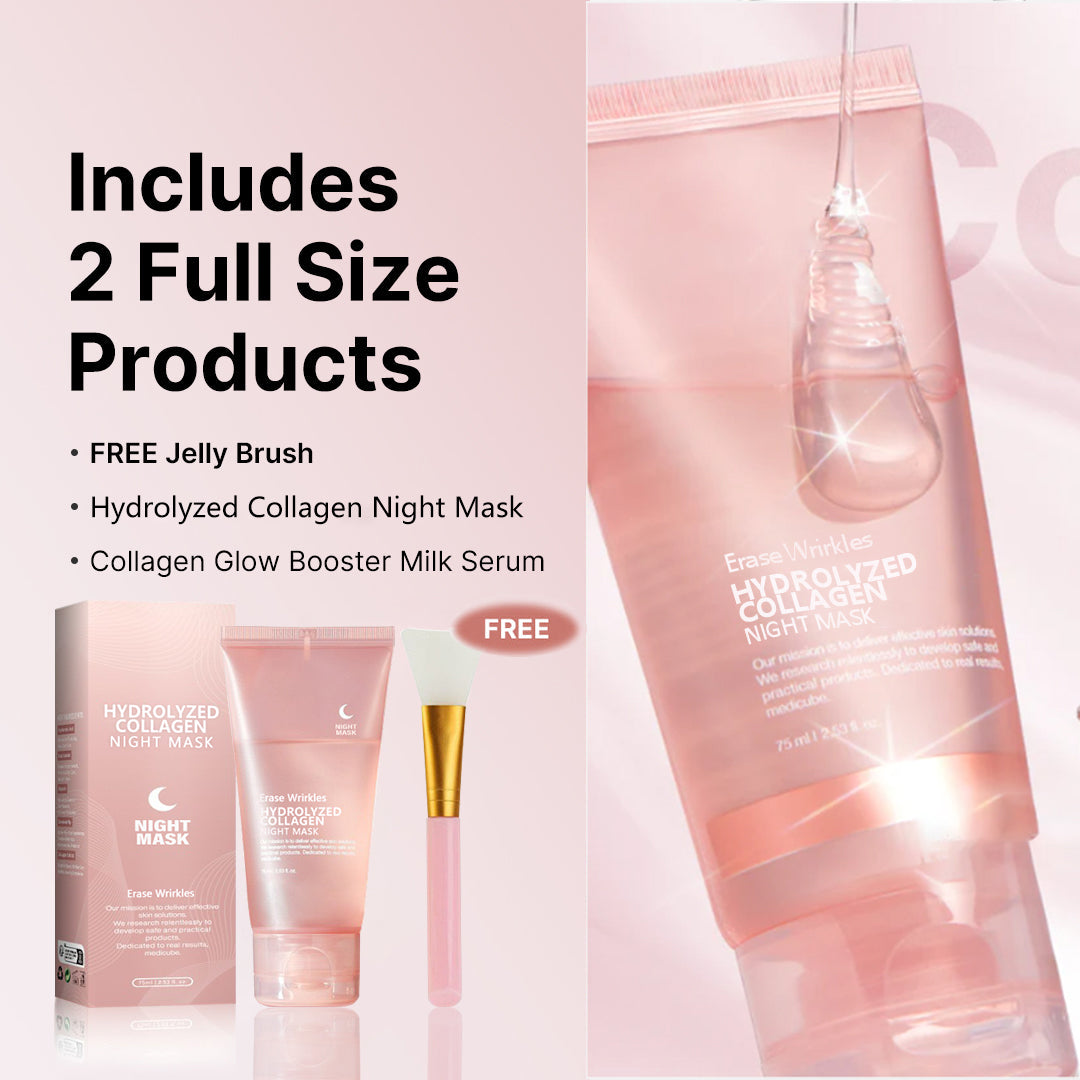 🔥 Hydrolyzed Collagen Night Mask for Glowing Skin-Erase Wrirkles✨𝐋𝐚𝐬𝐭 𝐃𝐚𝐲 𝐃𝐢𝐬𝐜𝐨𝐮𝐧𝐭: 87% 𝐎𝐅𝐅