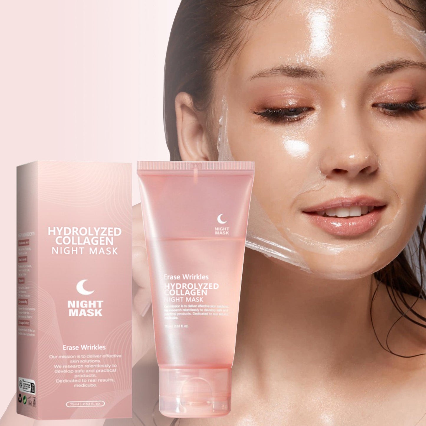 🔥 Hydrolyzed Collagen Night Mask for Glowing Skin-Erase Wrirkles✨𝐋𝐚𝐬𝐭 𝐃𝐚𝐲 𝐃𝐢𝐬𝐜𝐨𝐮𝐧𝐭: 87% 𝐎𝐅𝐅